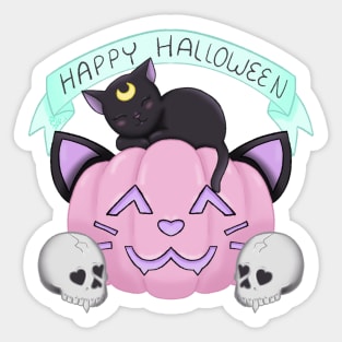 Cat-kin and her Friends, Halloween 2022 Design Sticker